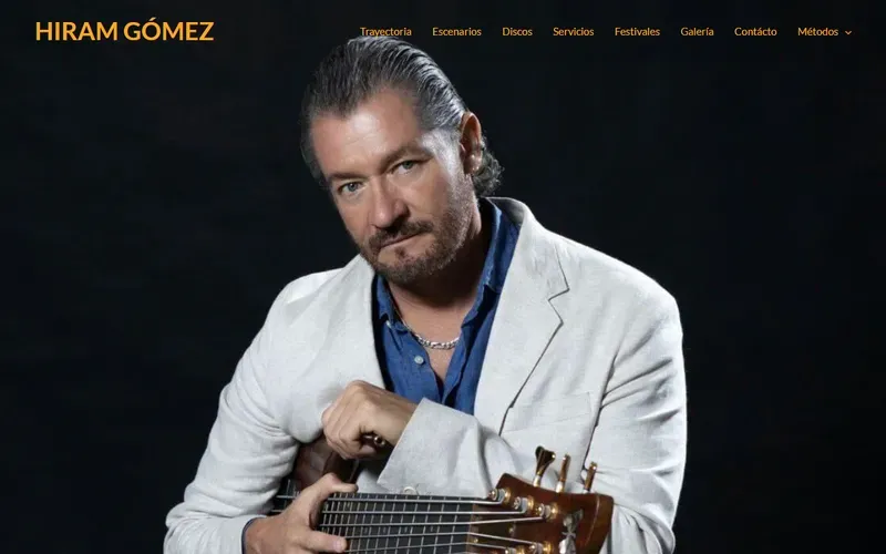 Captura del sitio Hiram Gómez, Bajista de jazz
