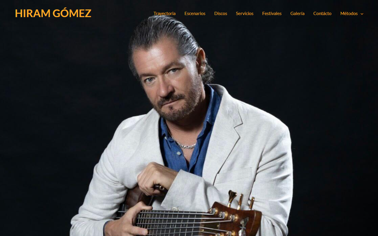 Captura del sitio Hiram Gómez — Bajista de jazz